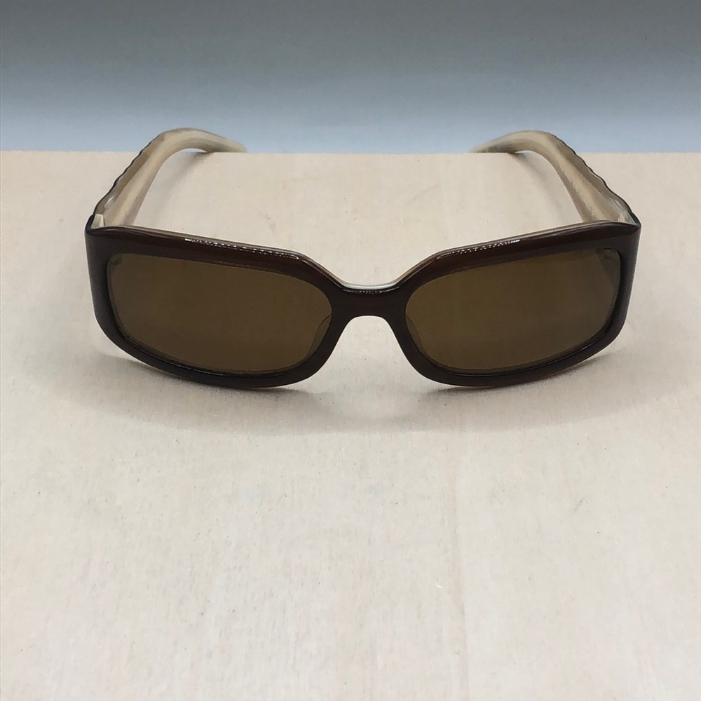 Vera Bradley Brown Marble Like Sunglasses Polarized Rectangular Elongated.